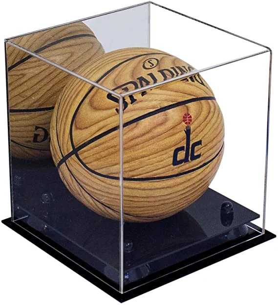 Acrylic Mini - Miniature (not Full Size) Basketball Display Case Mirror no Wall Mounts (A015/B03)