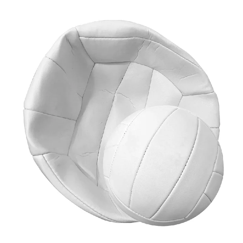 All White Deflated Volleyballs Official Size