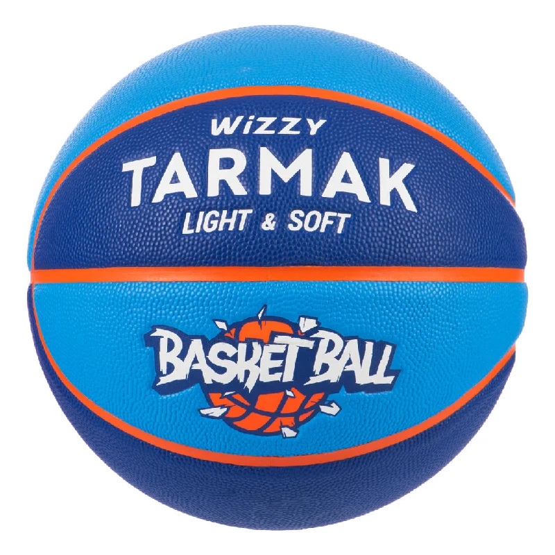 Ballon de basket enfant Wizzy basketball bleu rose taille 5 jusqu'a 10 ans.