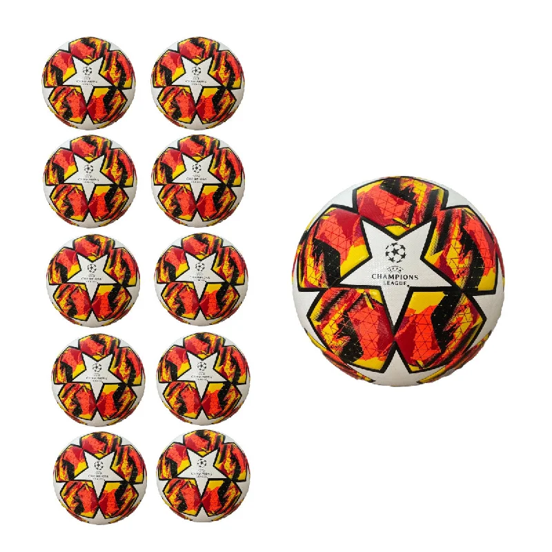 Champions League Soccer Ball Orange Fire - (Pack of 4, 6 or 10)