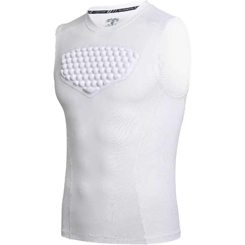 COOLOMG Adult Baseball Chest Protector Padded Compression Shirt For Softball Football Lacrosse