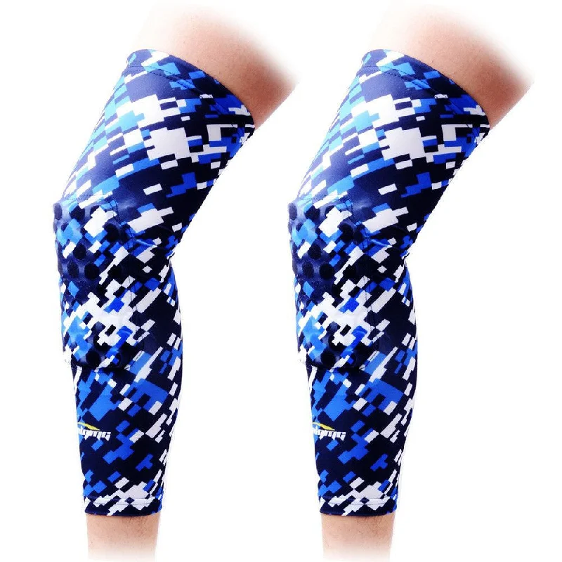 Padded Camo Blue Knee Long Sleeve 2 PCS