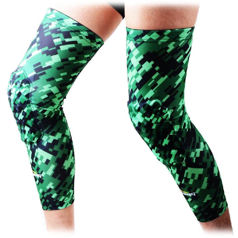 Camo Green Black Knee Pads Sleeves 2PCS