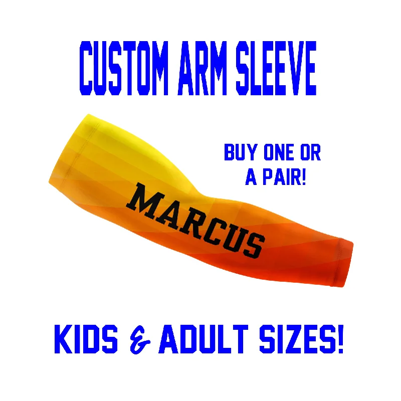 Custom Arm Sleeves Laces - Prism Background - Single or Pair - Choose Your Color