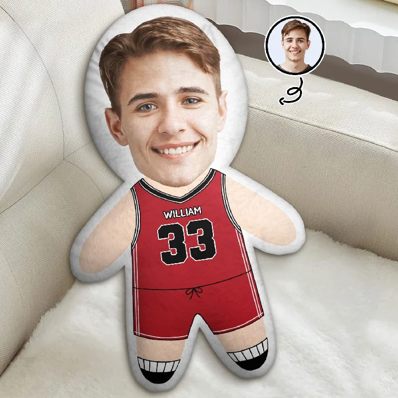 Custom Photo Basketball Team - Gift For Kids, Gift For Man - Personalized Custom Shaped Pillow