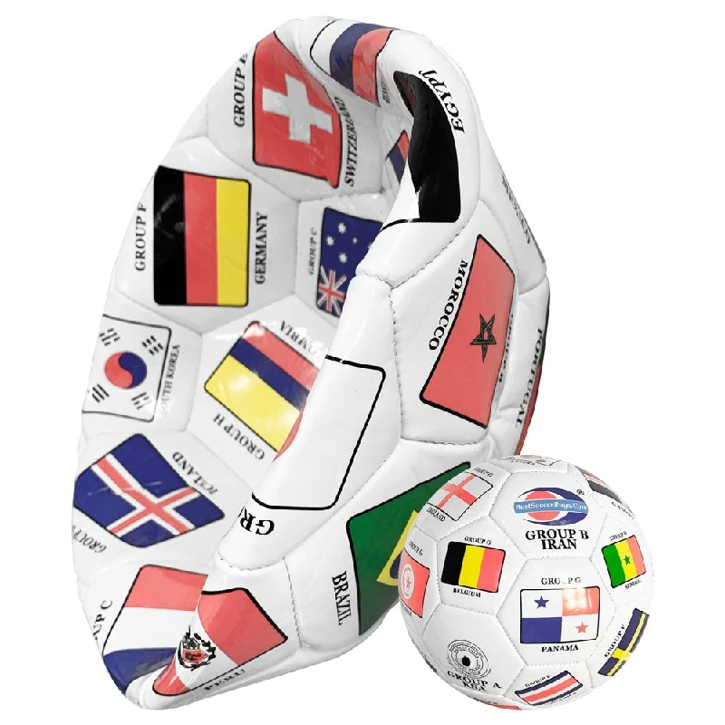 Deflated FIFA World Cup 2018 Qualifiers Country Flags Soccer Ball