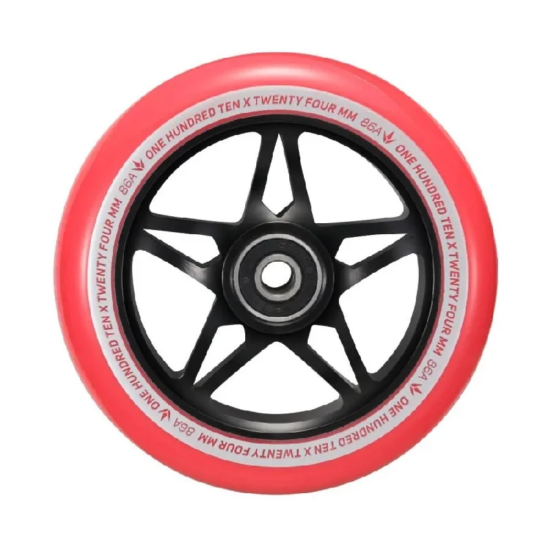 Envy S3 Scooter Wheel 110mm - Black/Red (Pair)