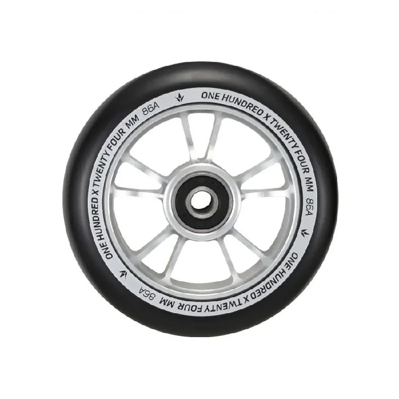 Envy Scooter Wheel 100mm - Silver/Black (Pair)