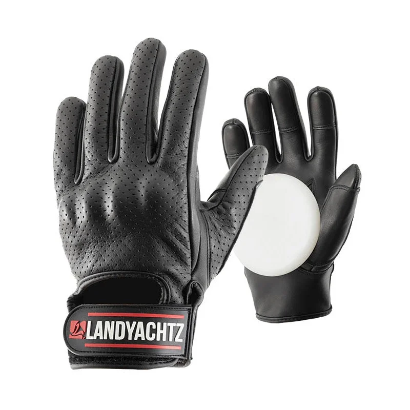 Landyachtz Leather Race Slide Gloves - Black