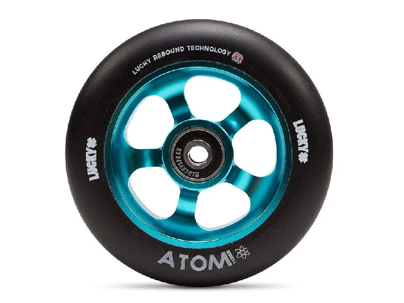 Lucky Scooter Wheel 2016 Atom 110mm - Teal/Black (Pair)