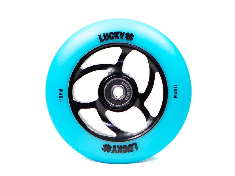 Lucky Scooter Wheel Torison 110mm - Black/Teal (Pair)