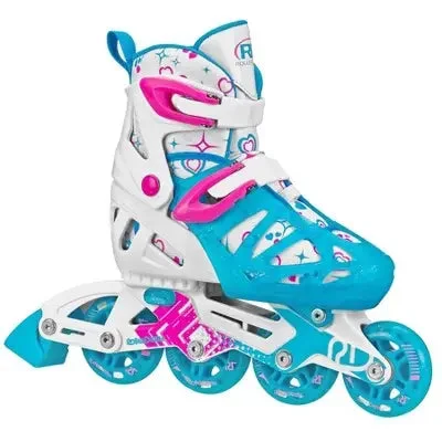 New - Roller Derby Tracer Adjustable Kids' Inline Skate - White(S)