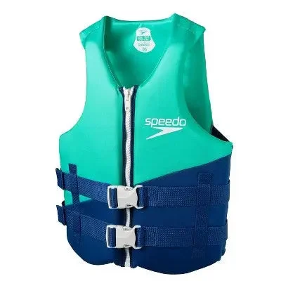 Speedo Type III PFD Life Jacket Vest for Unisex Adults 14+ Years, XS/S Turquoise