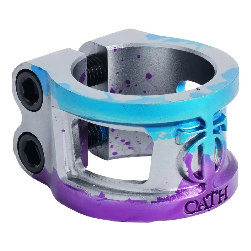 Oath Cage V2 Oversized 2 Bolt Clamp - Blue/Purple/Titanium