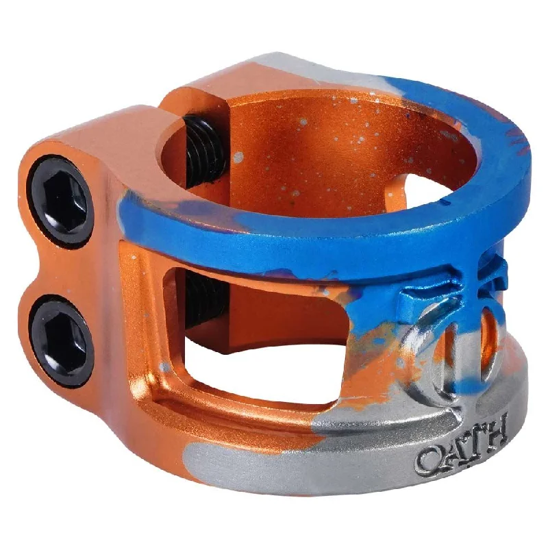 Oath Cage V2 Oversized 2 Bolt Clamp - Orange/Blue/Titanium