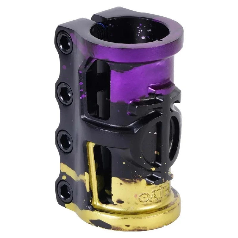 Oath Cage V2 SCS 4 Bolt Clamp - Black/Purple/Yellow