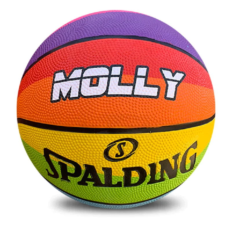 Personalised Spalding Rubber Basketball Rainbow (Size 6, 7)