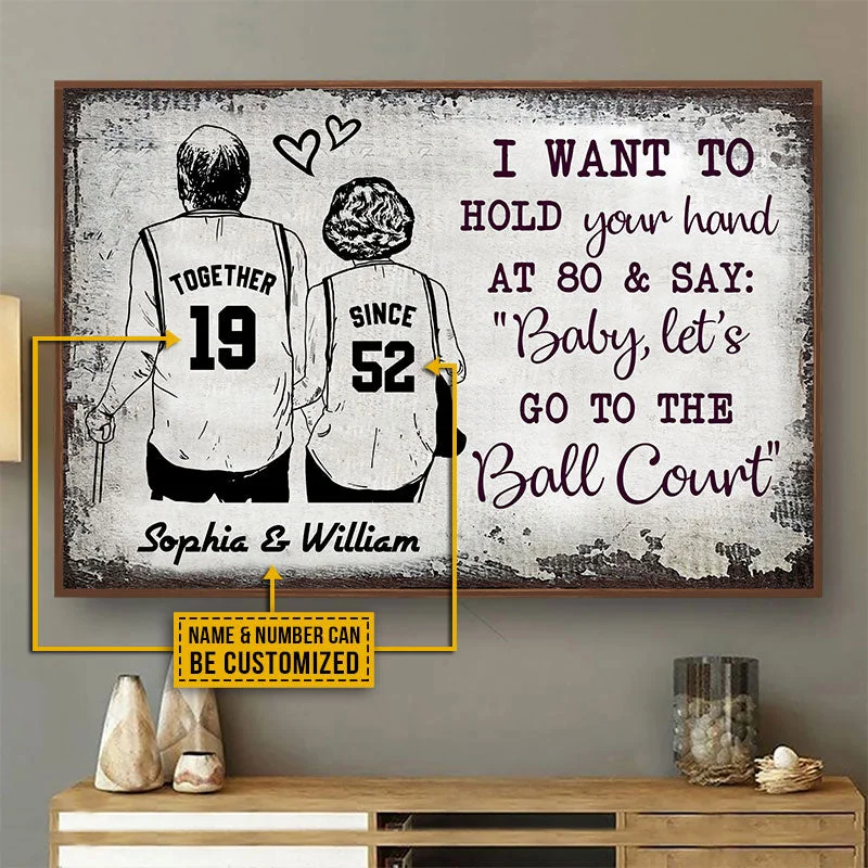 Personalized Basketball Together Since Customized Poster