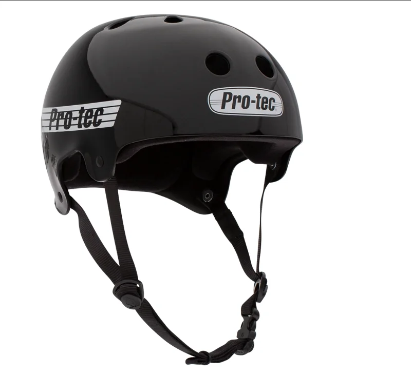 ProTec Classic Old School Helmet - Gloss Black/White