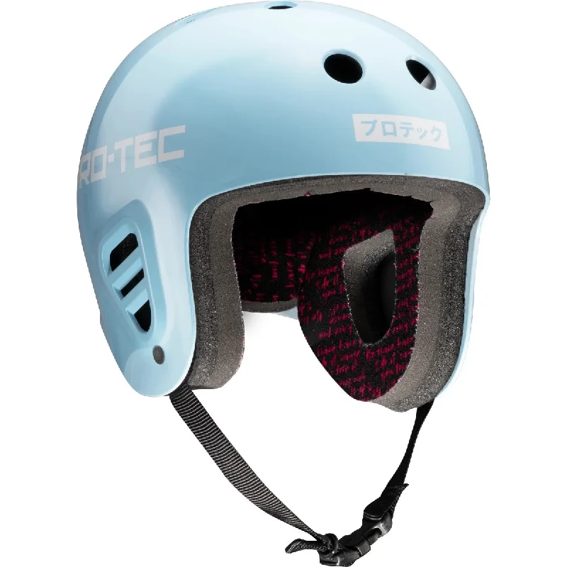 ProTec Classic Full Cut Helmet Sky Brown - Light Blue/White