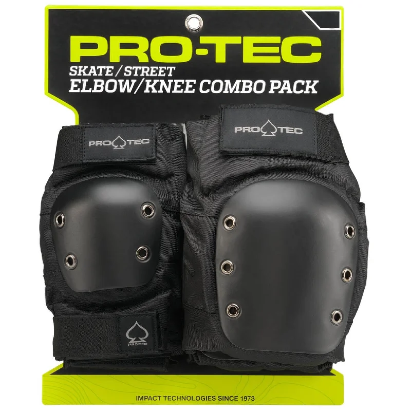 ProTec Street Combo Knee/Elbow Pad Set - Black