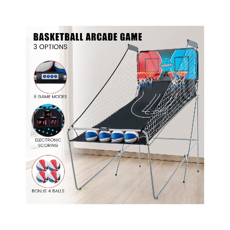 Dual-Player Arcade Basketball Game with LED Scoreboard