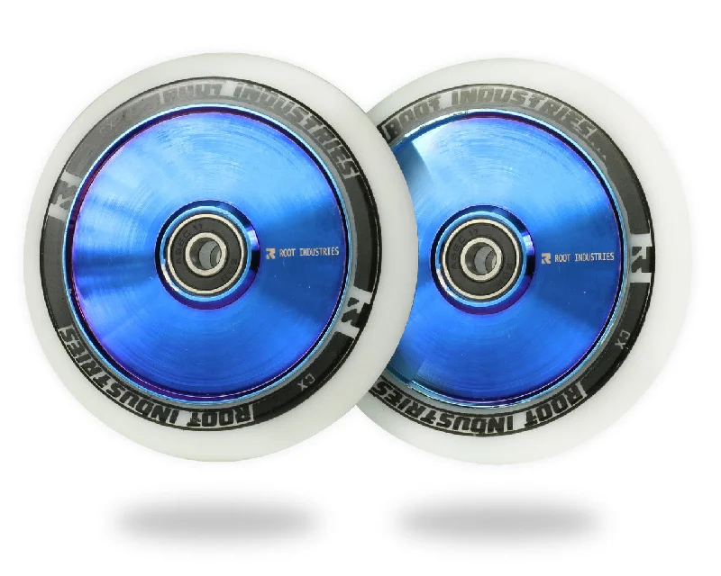 Root Industries Air Wheels 110mm - White/Blue Ray (Pair)