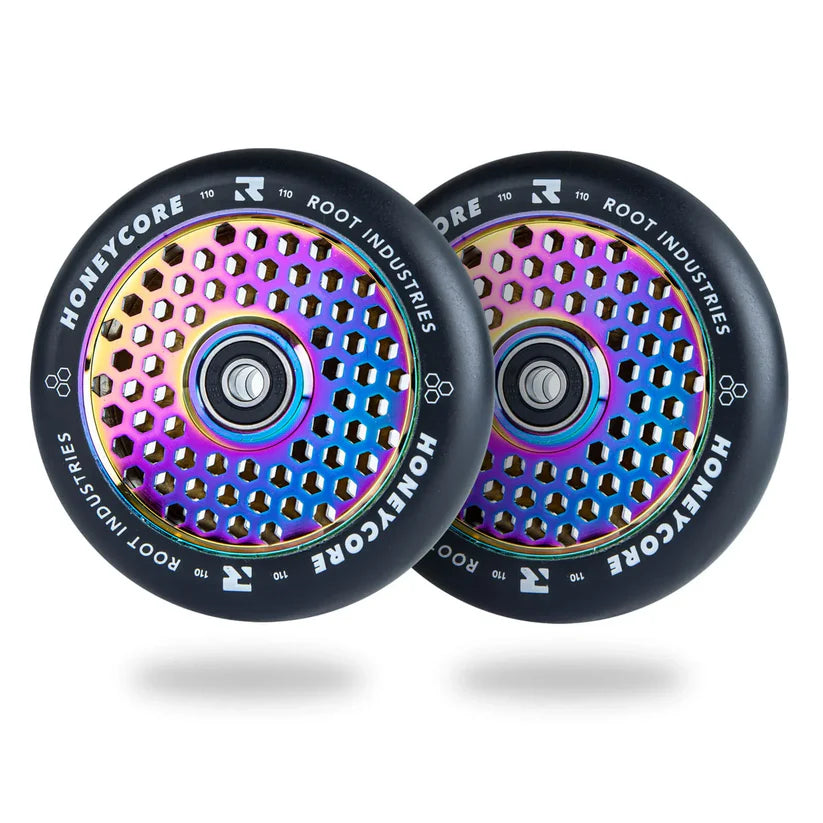 Root Industries HoneyCore Wheels 110mm - Black/Rocket Fuel (Pair)