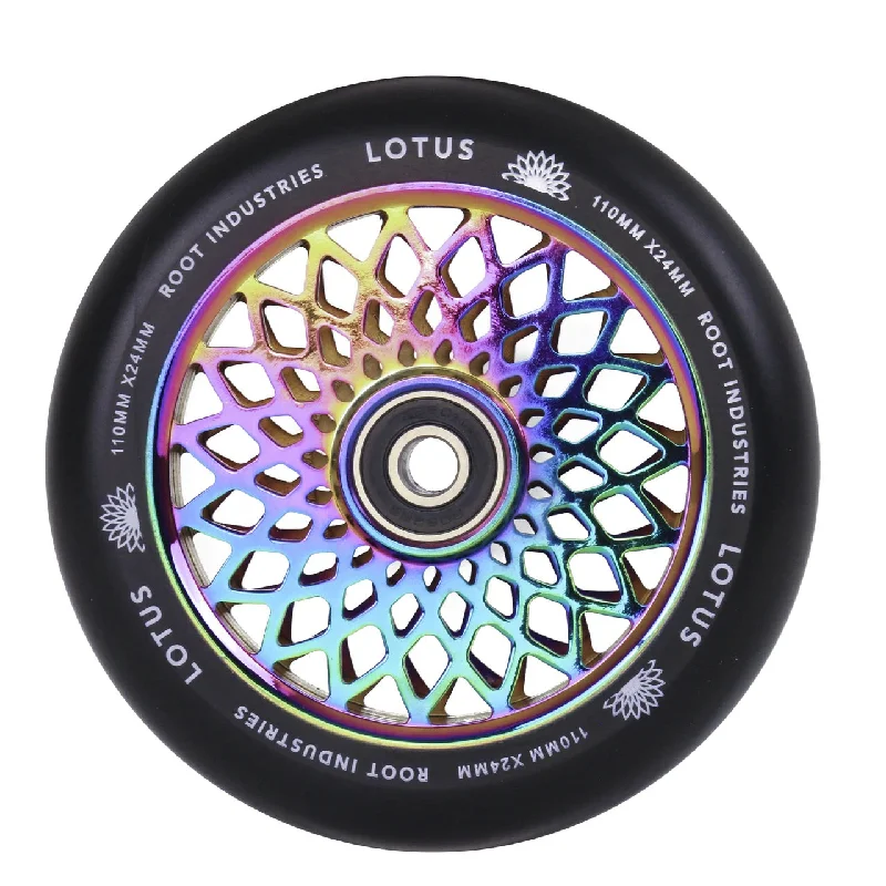 Root Industries 110mm X 24mm Lotus Wheels - Black/Rocket Fuel (Pair)