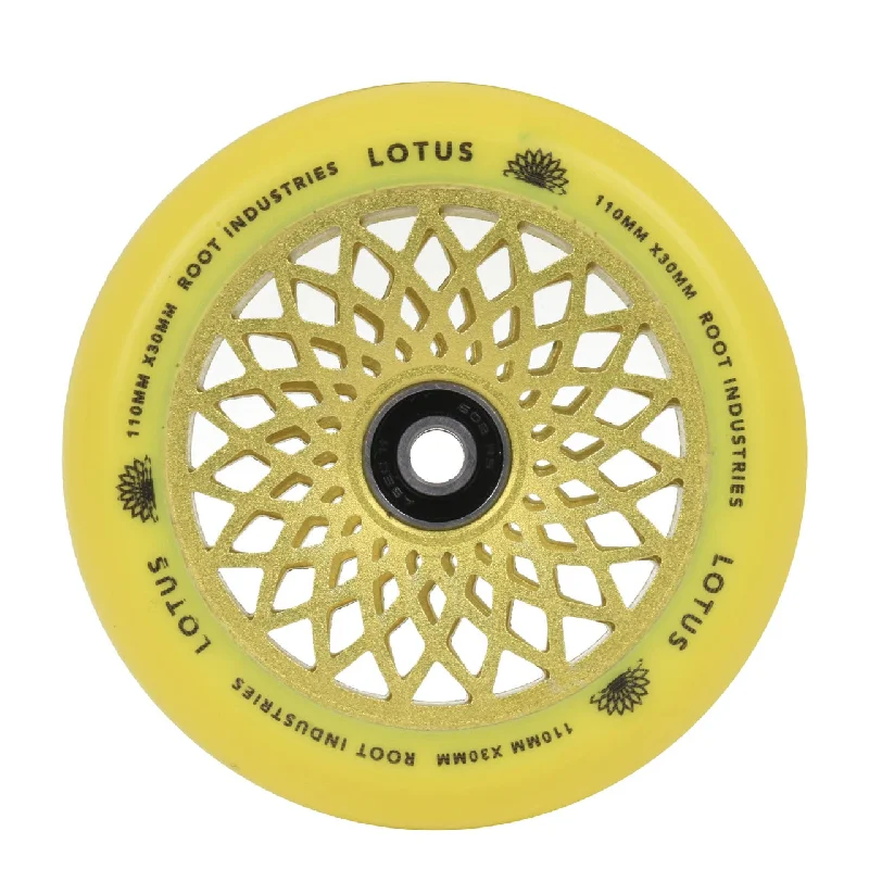 Root Industries 110mm X 24mm Lotus Wheels - Yellow (Pair)