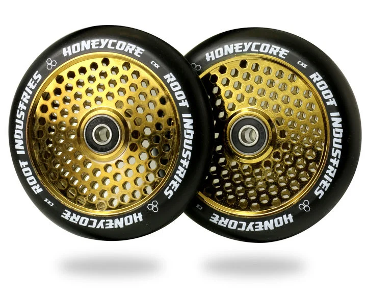 Root Industries HoneyCore Wheels 120mm - Black/Gold Rush (Pair)