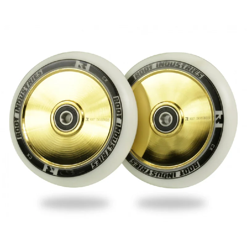 Root Industries Air Wheels 110mm - White/Gold Rush (Pair)