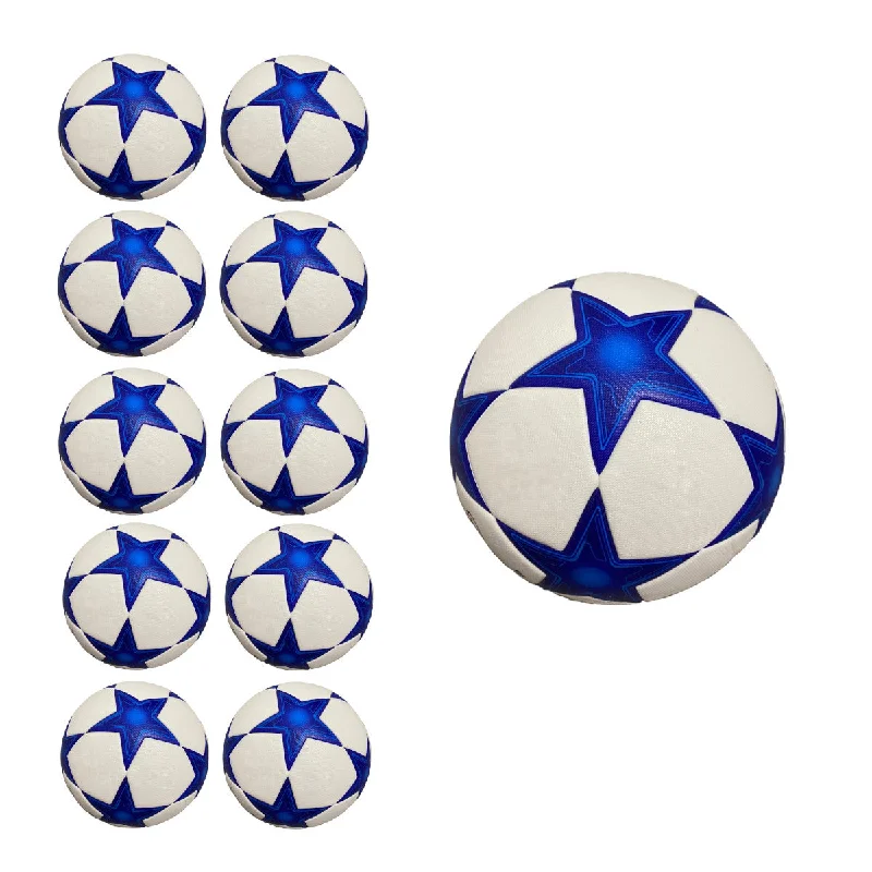 Soccer Ball Size 5 Champions League Blue White  - (Pack of 4, 6 or 10)