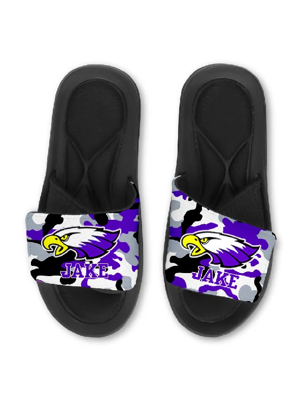 Custom Logo Slides with Camo Background