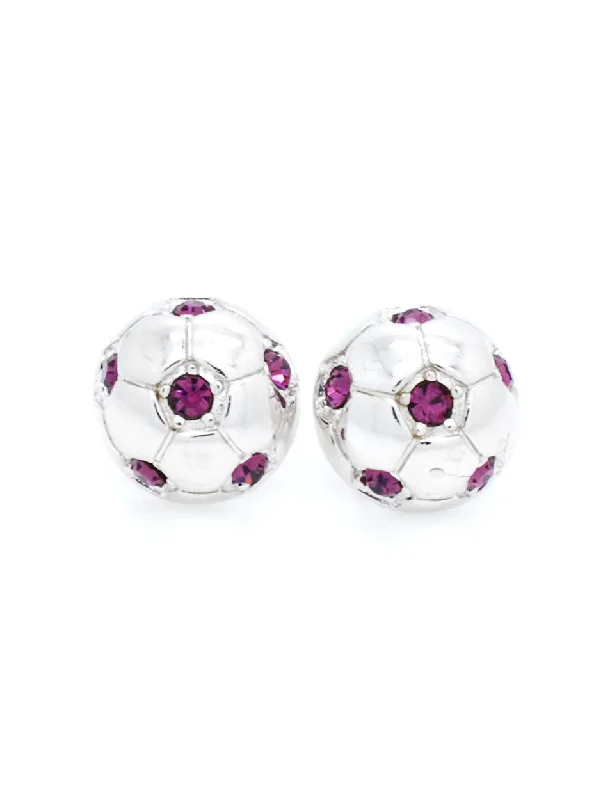 Soccer Ball POST Earrings - Half Ball