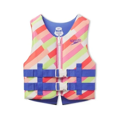 Open Box - Speedo Youth PFD Life Jacket Vest - Pink Parasol