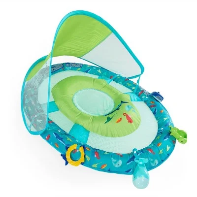 Swimways Sun Canopy Spring Float with Hyper-Flate Valve - Splash N Play - 9-24 Months