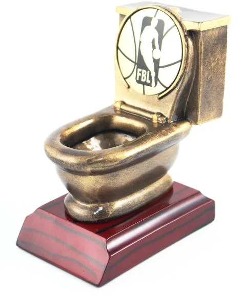 Toilet Bowl Fantasy Basketball Trophy