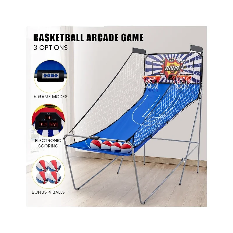 Dual-Hoop Arcade Basketball Game | 8 Modes for Kids & Adults