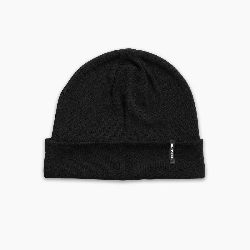 Carefree Merino Wool Watch Cap - Black