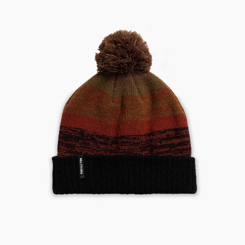 Fade Pom Beanie - Black