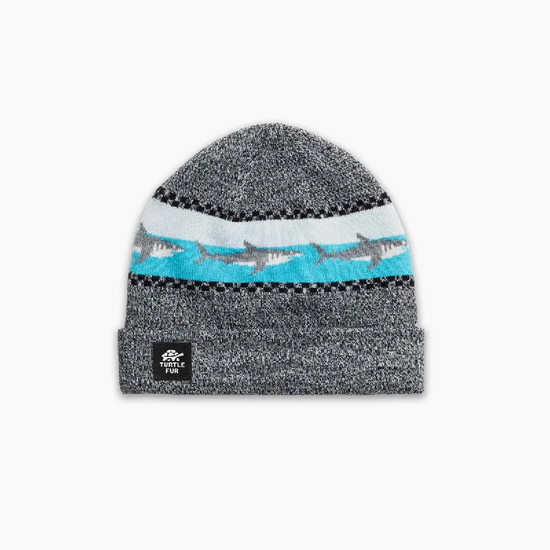 Kids' Shark Attack Beanie - Gray