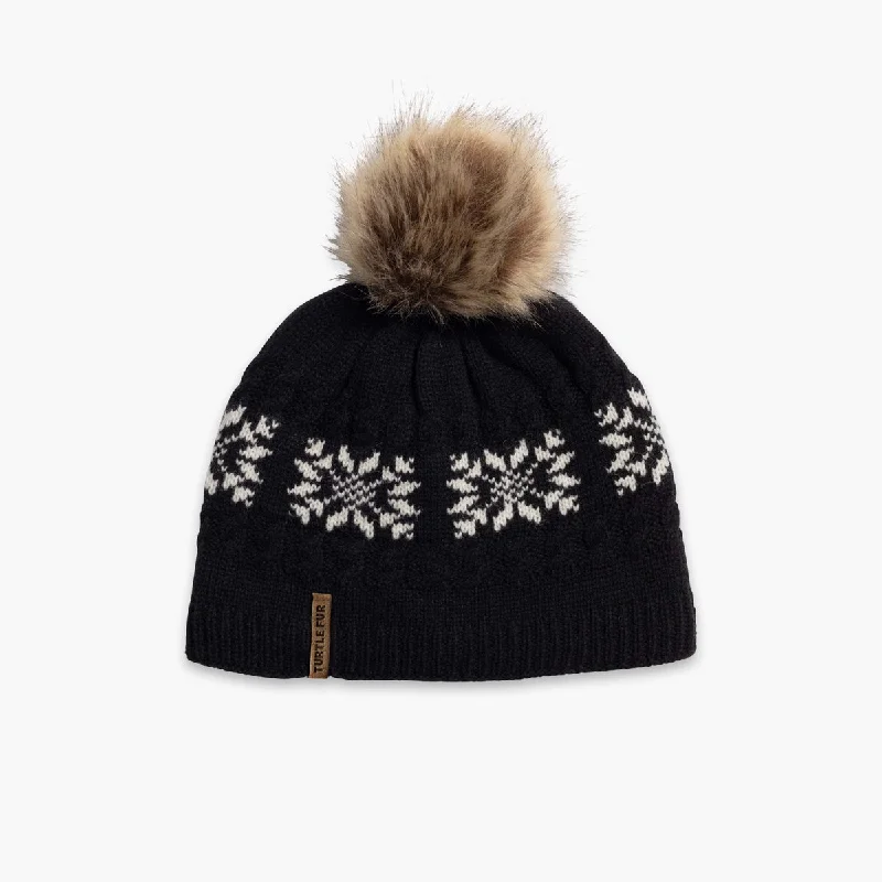 Lambswool Leira Pom - Black