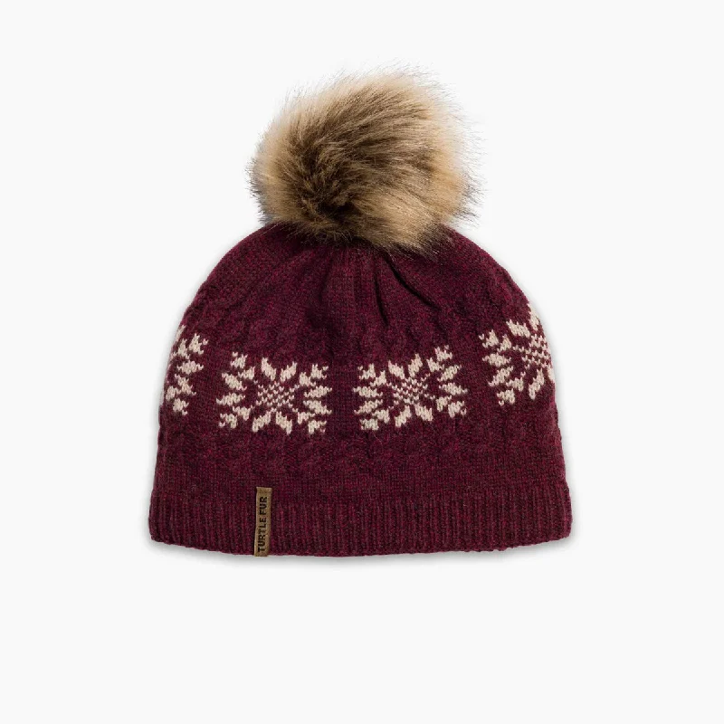 Lambswool Leira Pom - Garnet