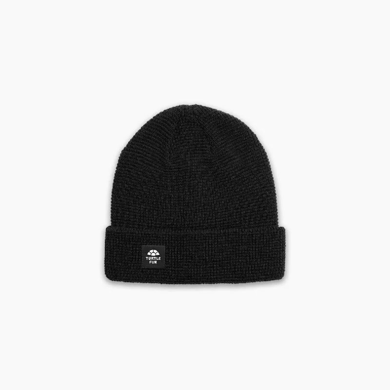 Merino Wool Homer Watch Cap - Black