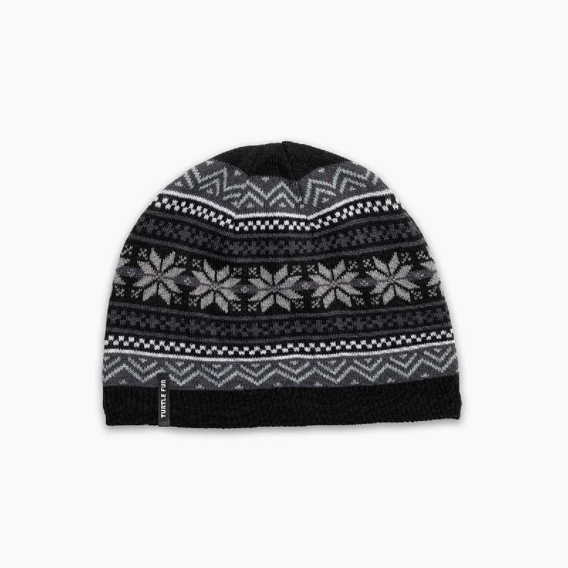 Merino Wool Nuka Beanie - Black