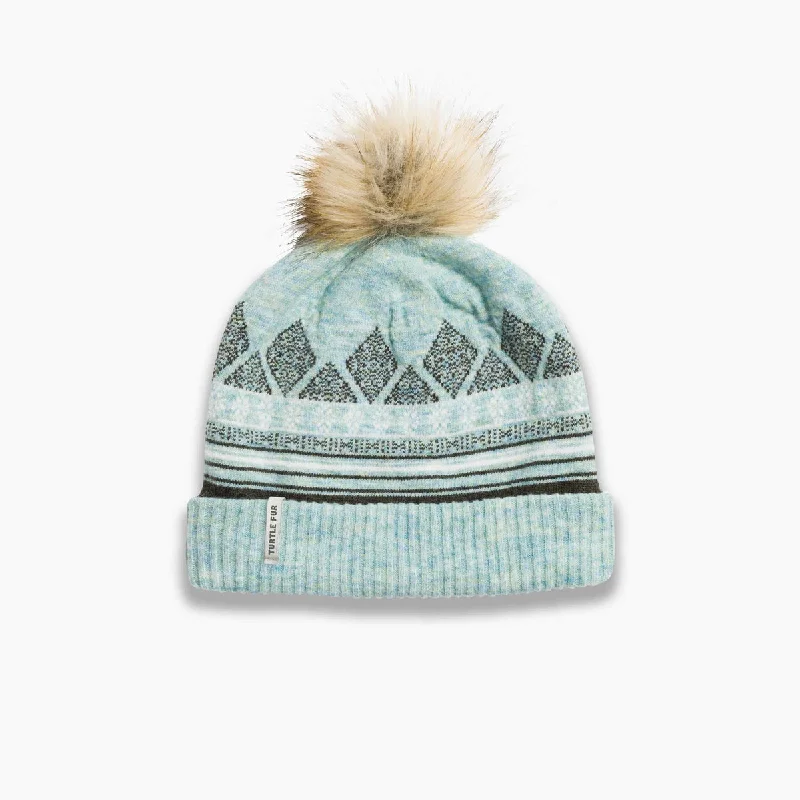 Recycled Ellen Pom Beanie - Mint