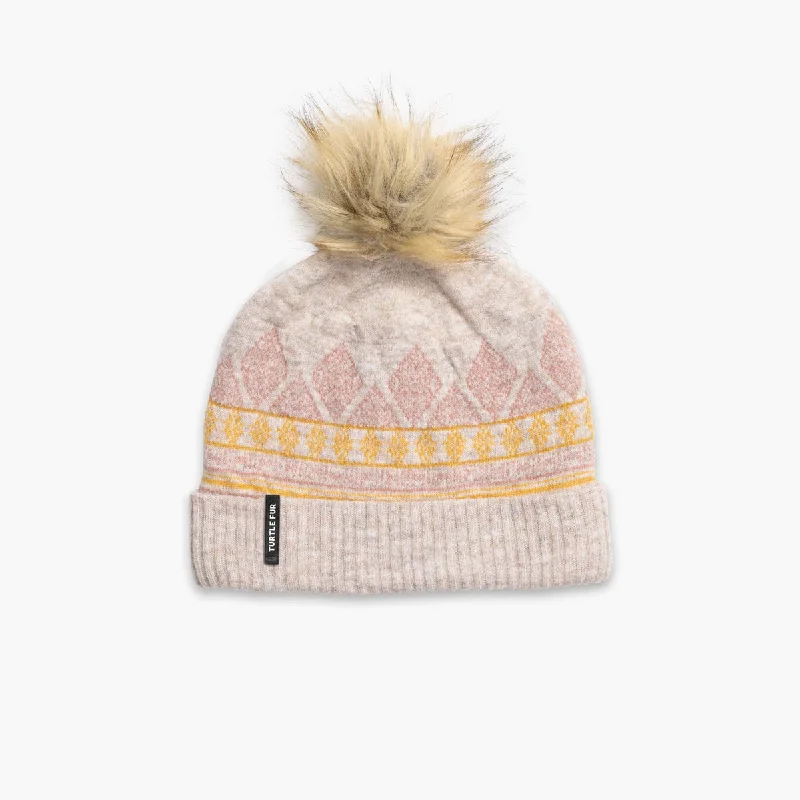 Recycled Ellen Pom Beanie - Oat