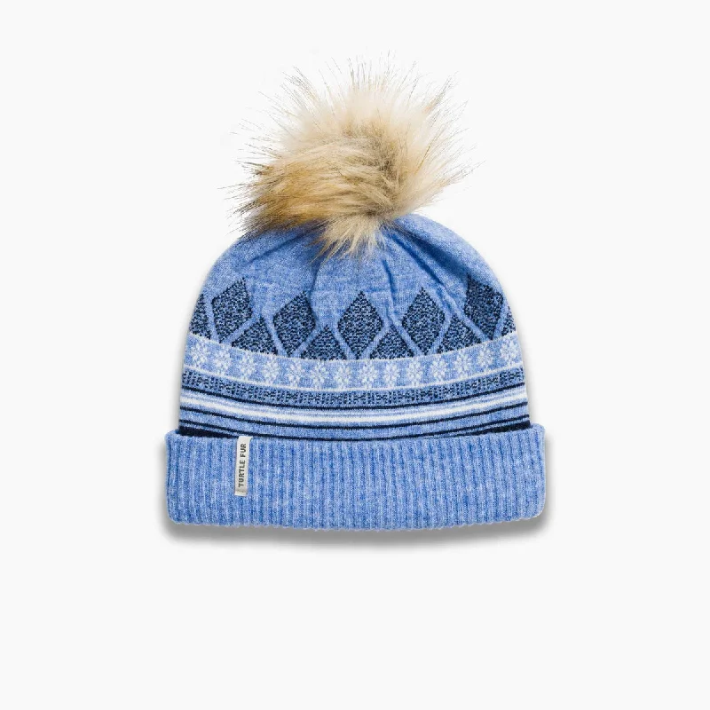 Recycled Ellen Pom Beanie - Sky