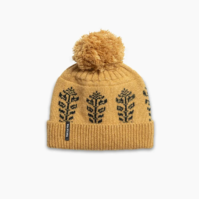 Recycled Knit Freya Beanie - Gold